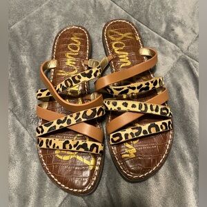 Sam Edelman Giana Sandal Animal Print, Size 7, EUC